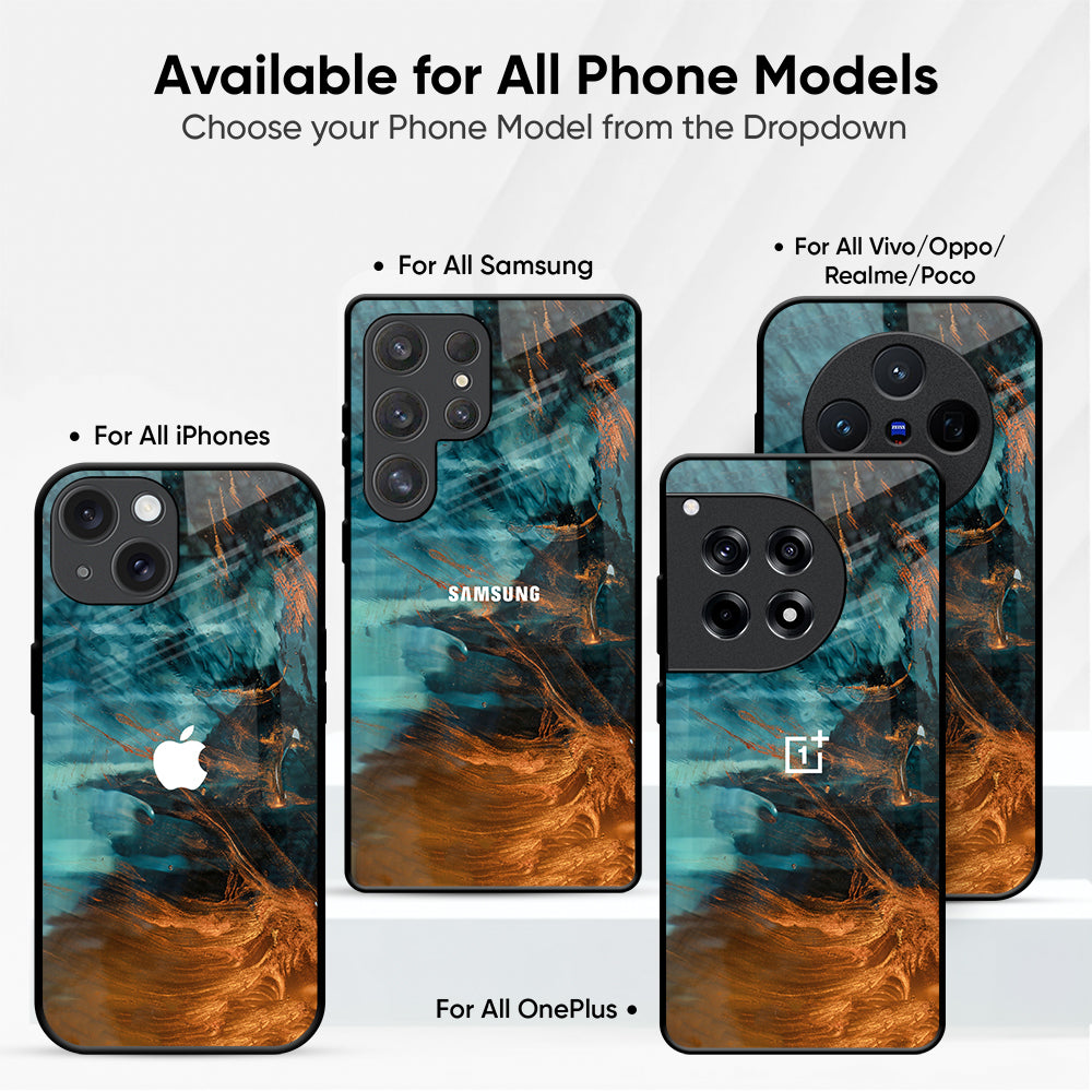 Golden Splash Glass Case