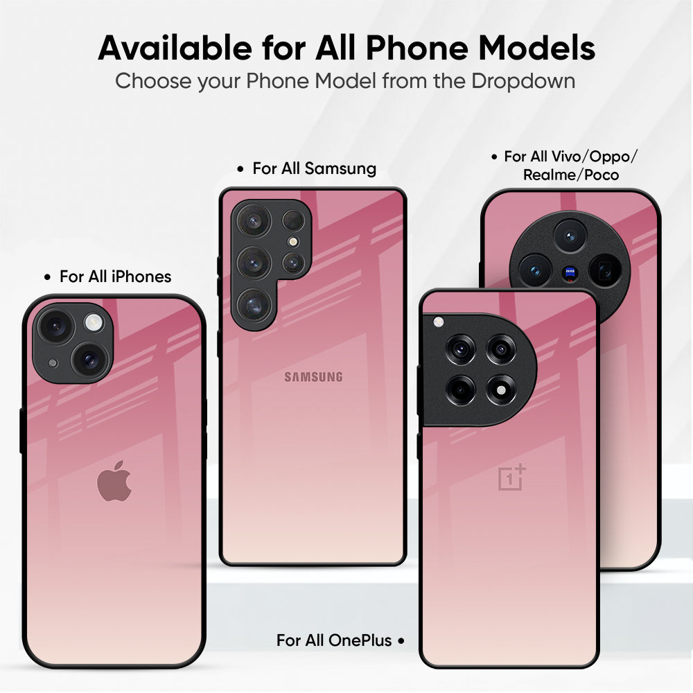 Blooming Pink Glass Case