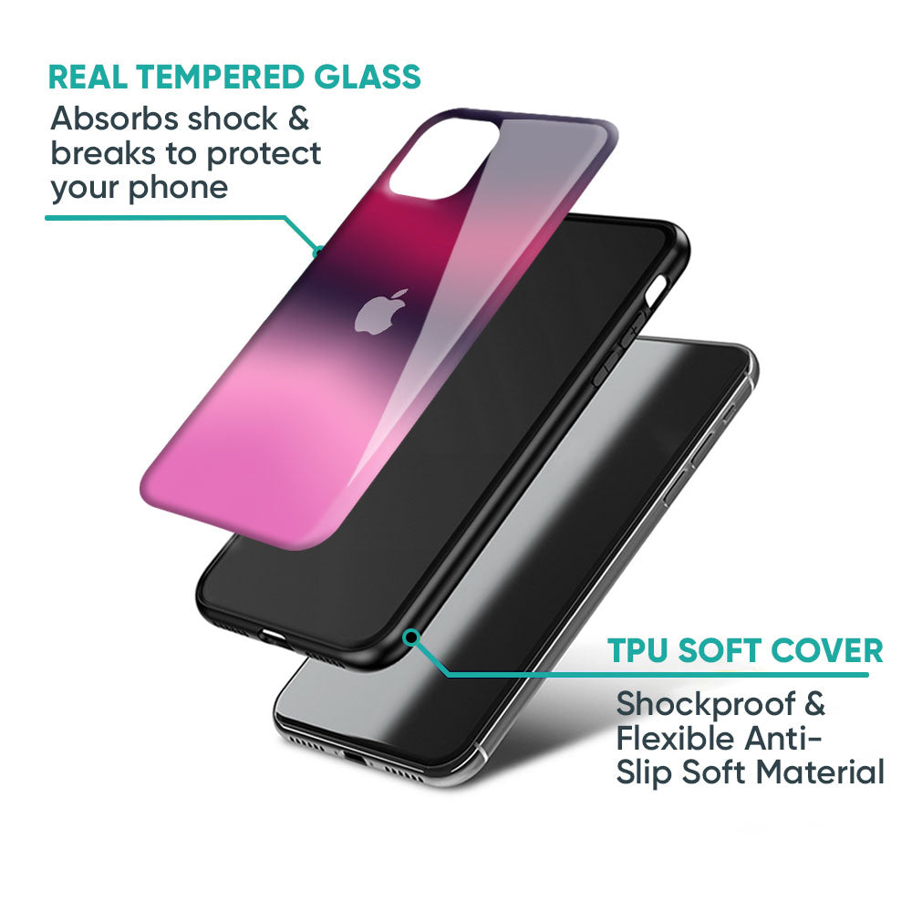 Pink Burn Gradient Glass Case for iPhone 16 Pro Max