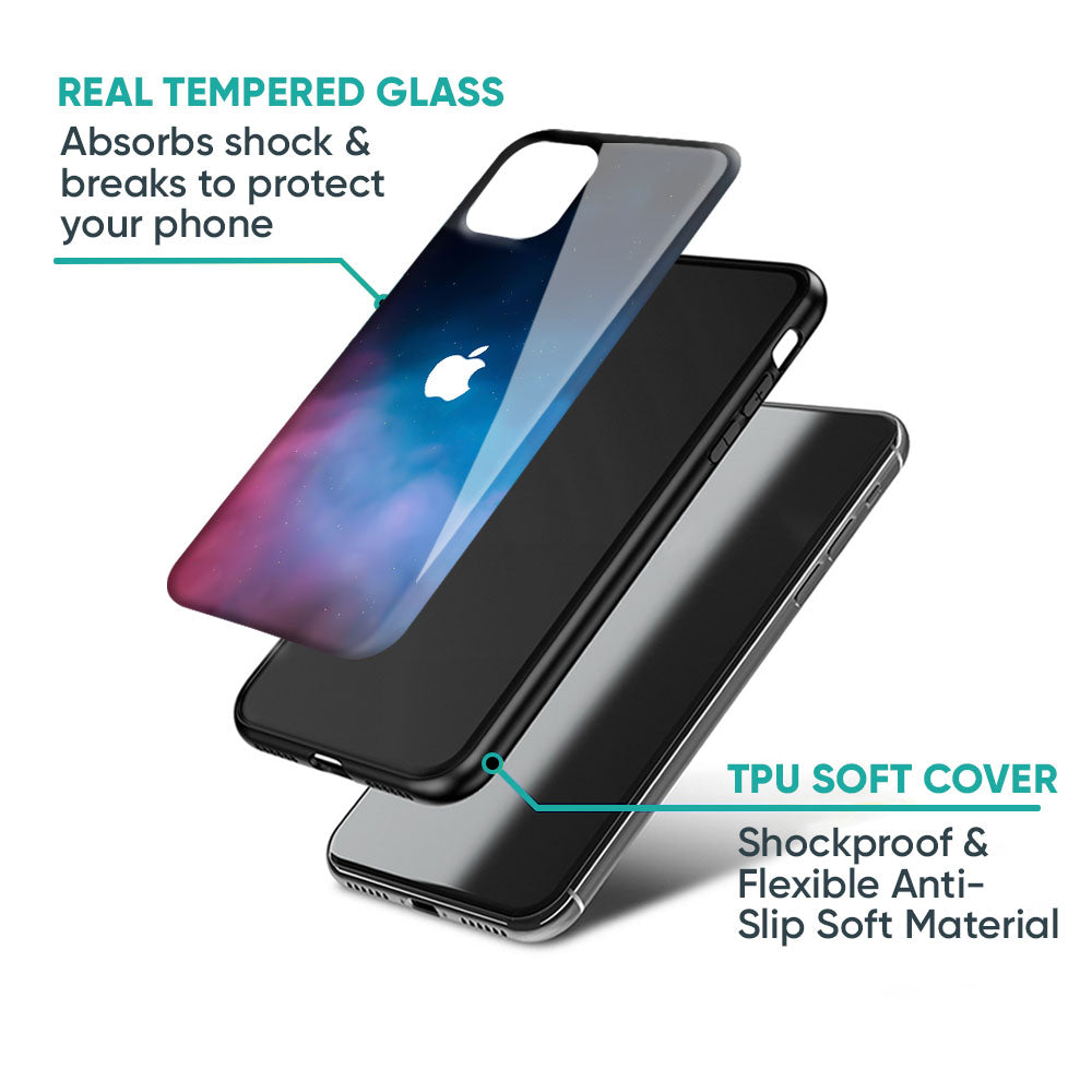 Cloudy Galaxy Glass Case for iPhone 16 Pro Max