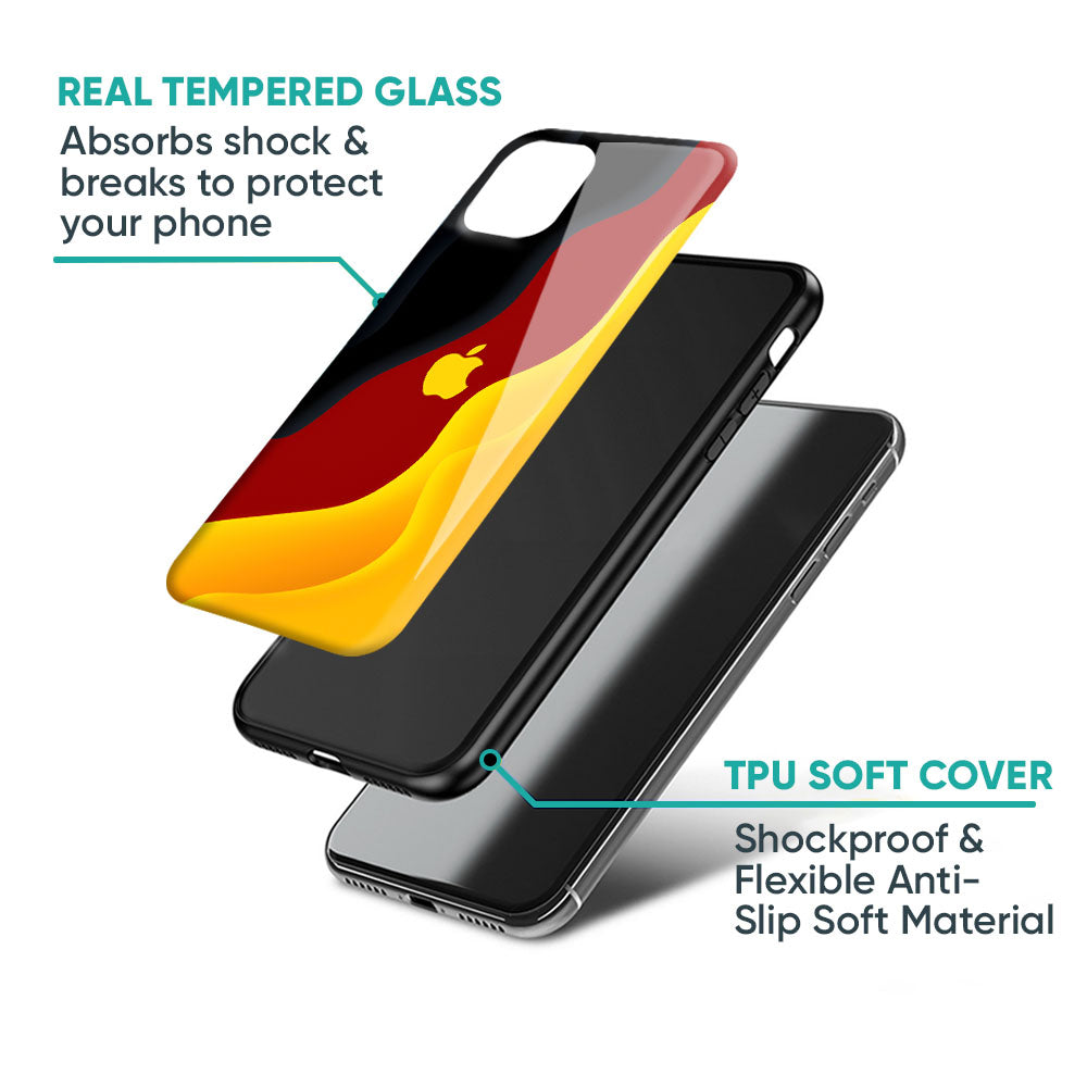Carnelian Gold Glass Case for iPhone 16 Pro Max