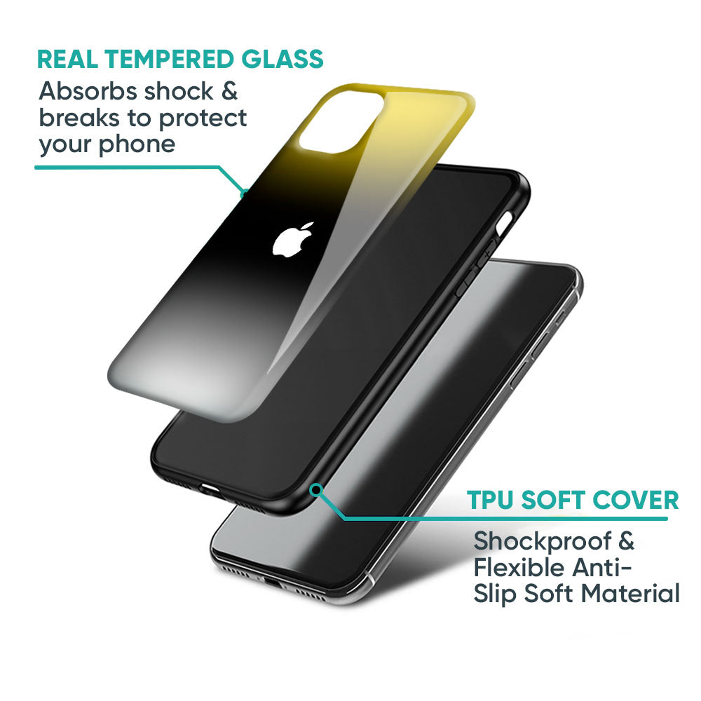 Yellow Shadow Glass Case for iPhone 16 Pro Max