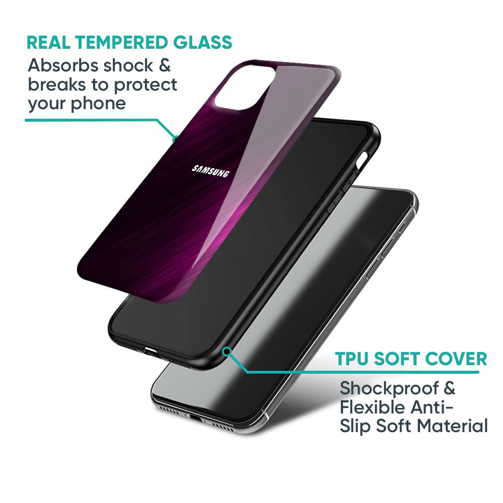 Pink Hairline Glass Case for Samsung Galaxy M35 5G