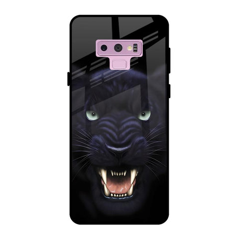 Angry Black Leopard Samsung Galaxy Note 9 Glass Back Cover Online