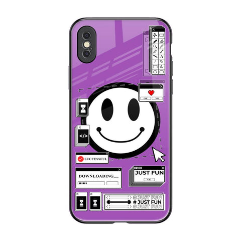 Code with Smile iPhone XS Glass Back Cover Online