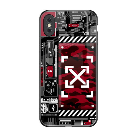 Technology Art iPhone XS Max Glass Back Cover Online