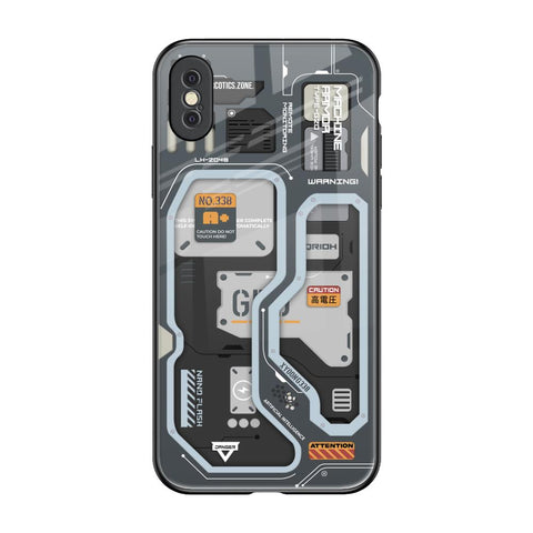 Retro Futuristic iPhone XS Max Glass Back Cover Online