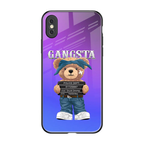 Gangsta Bear iPhone XS Max Glass Back Cover Online