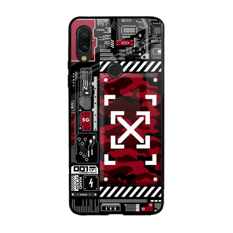 Technology Art Xiaomi Redmi Note 7 Glass Back Cover Online