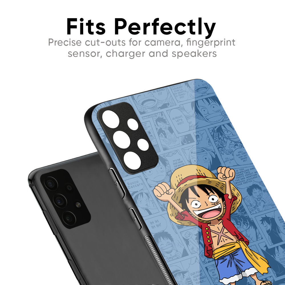 Chubby Anime Glass Case for Samsung Galaxy M56 5G