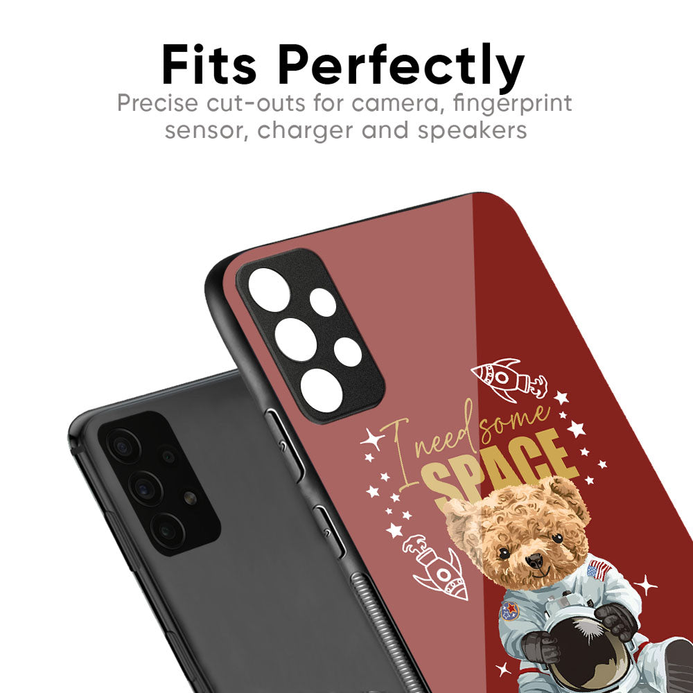 Astronaut Bear Glass Case for Samsung Galaxy M56 5G