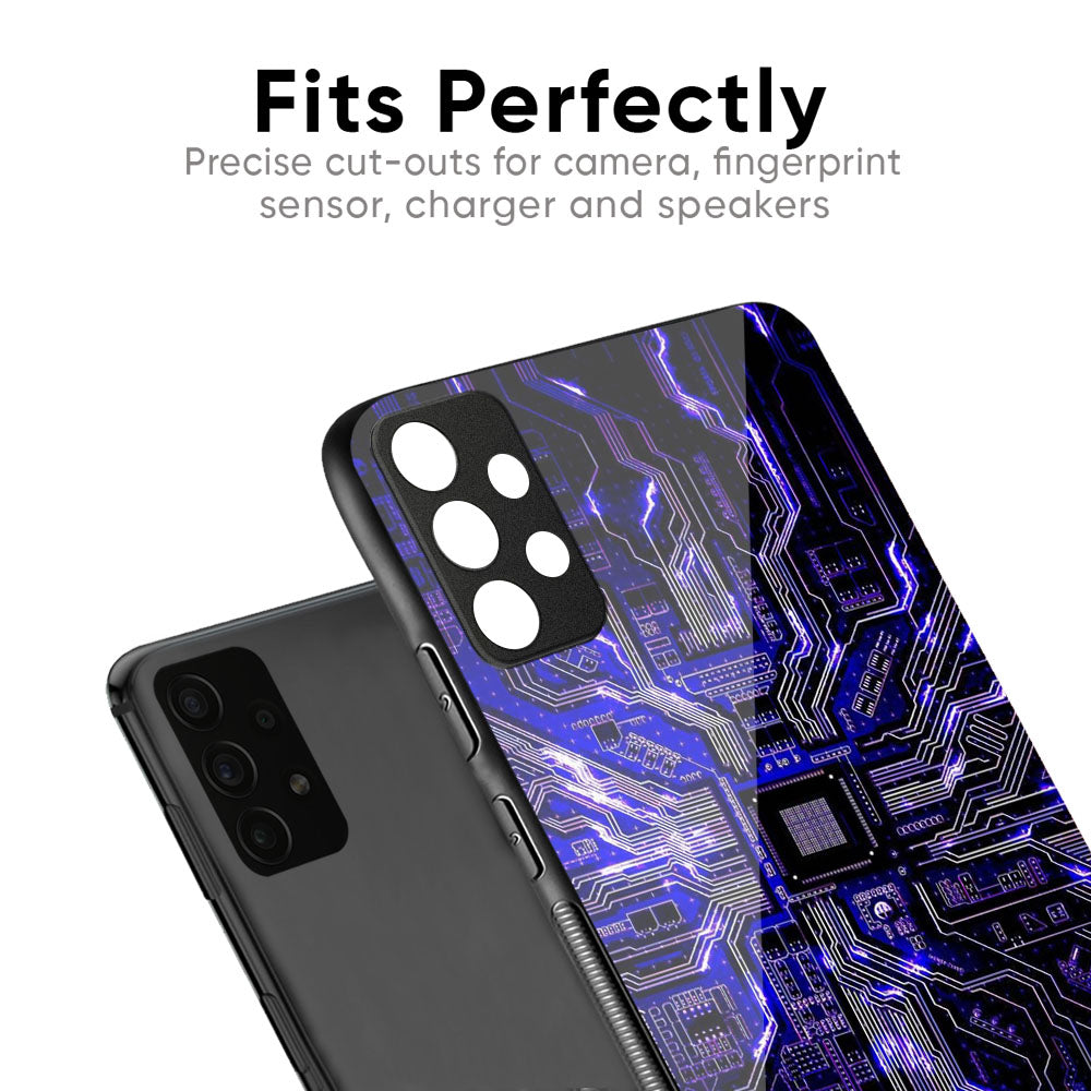 Techno Color Pattern Glass Case For Samsung Galaxy M56 5G