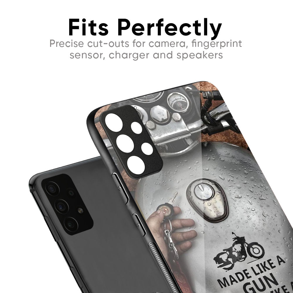 Royal Bike Glass Case for Samsung Galaxy M56 5G