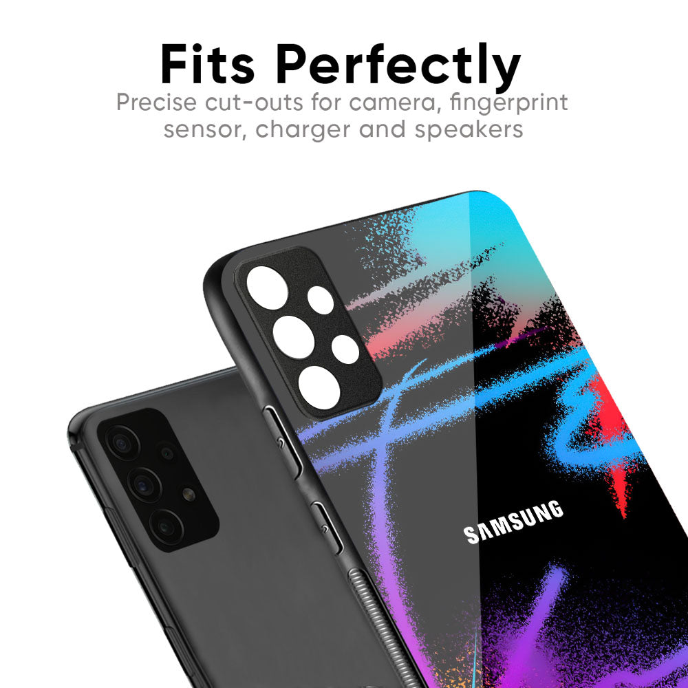 Brushy Color Glass Case for Samsung Galaxy M56 5G