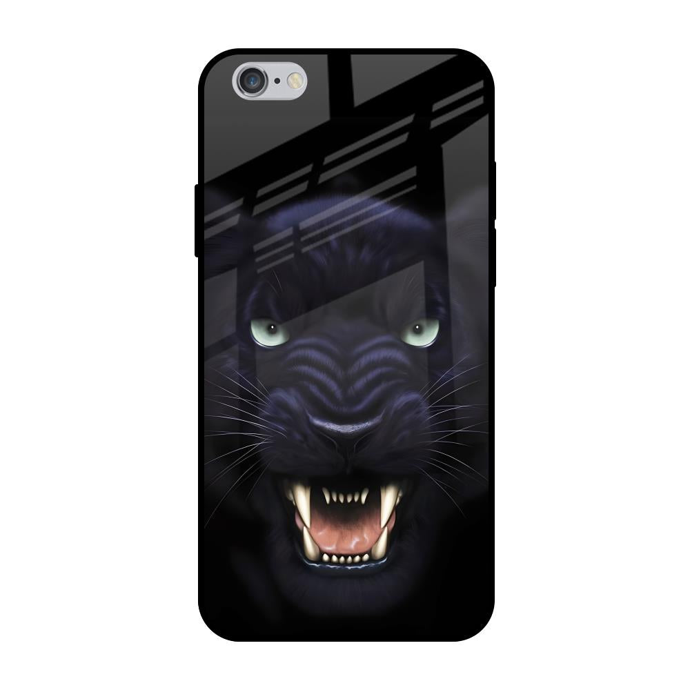 Angry Black Leopard iPhone 6 Plus Glass Back Cover Online