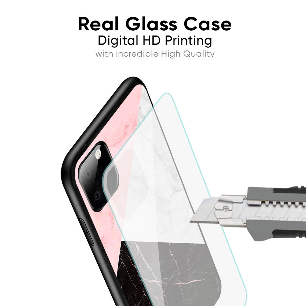Marble Collage Art Glass Case For Samsung Galaxy M35 5G
