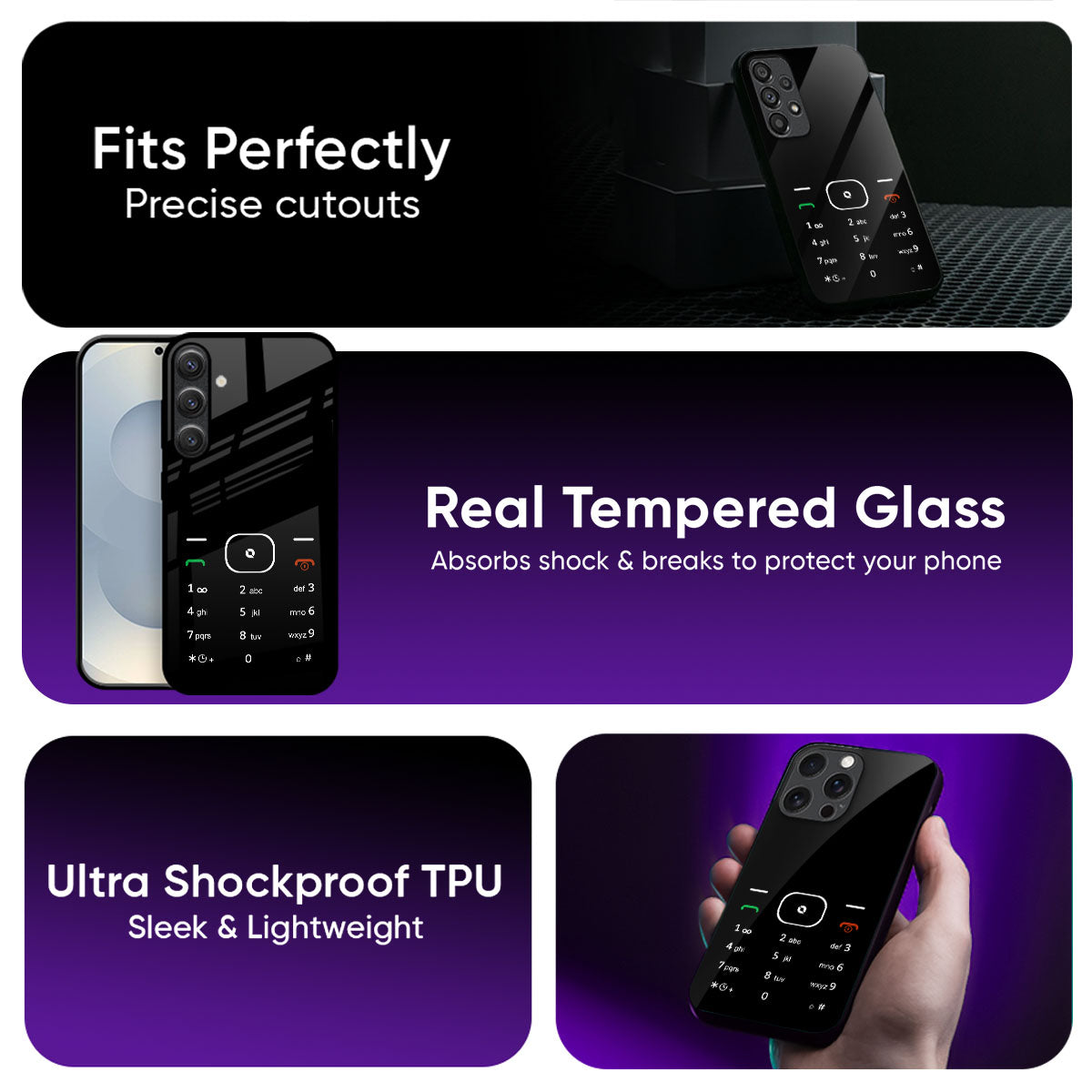 Classic Keypad Pattern Glass Case
