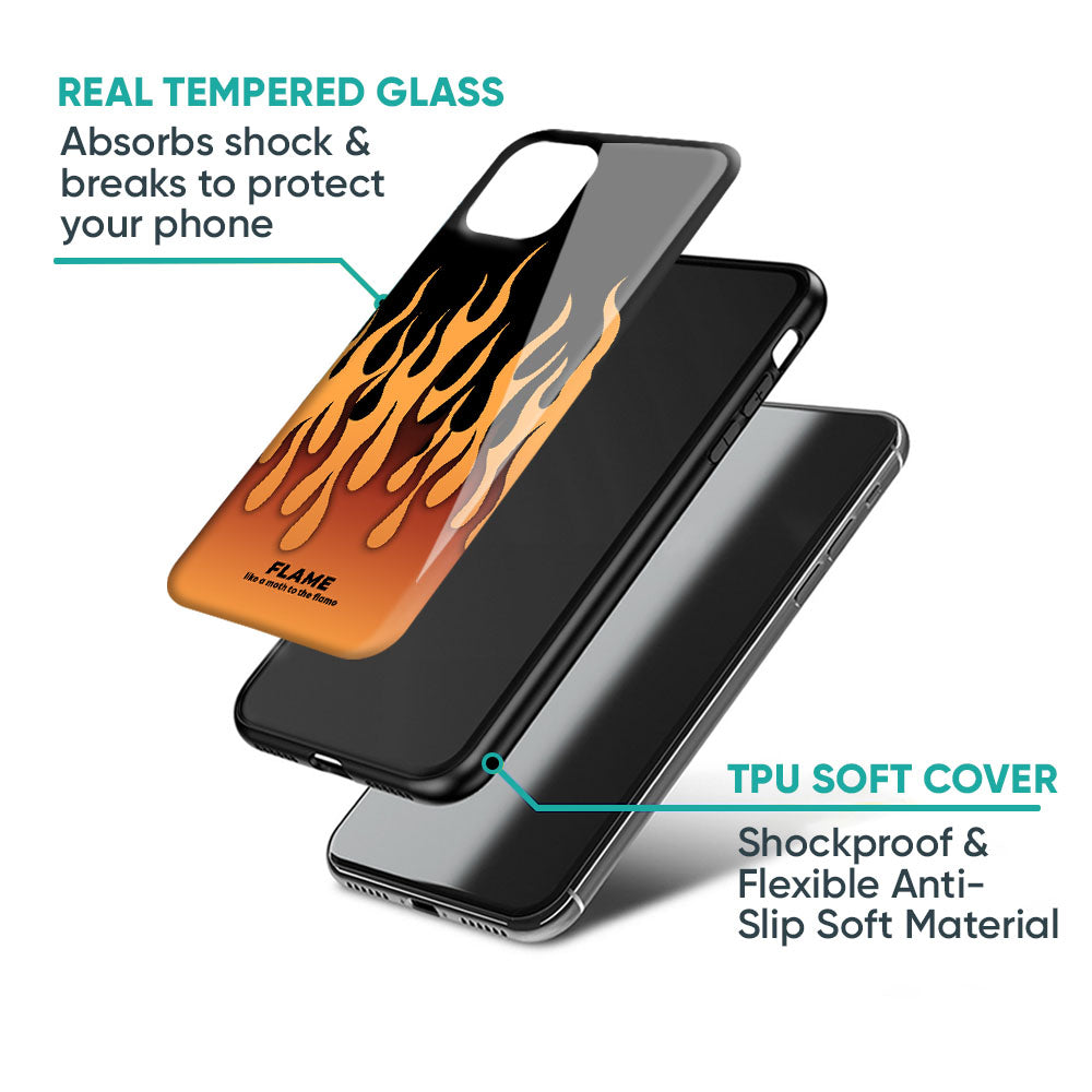 Fire Flame Glass Case for Samsung Galaxy M56 5G