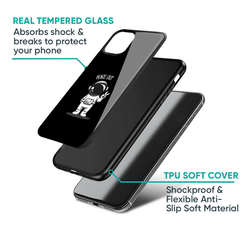 Peace Out Astro Glass Case for Samsung Galaxy M56 5G