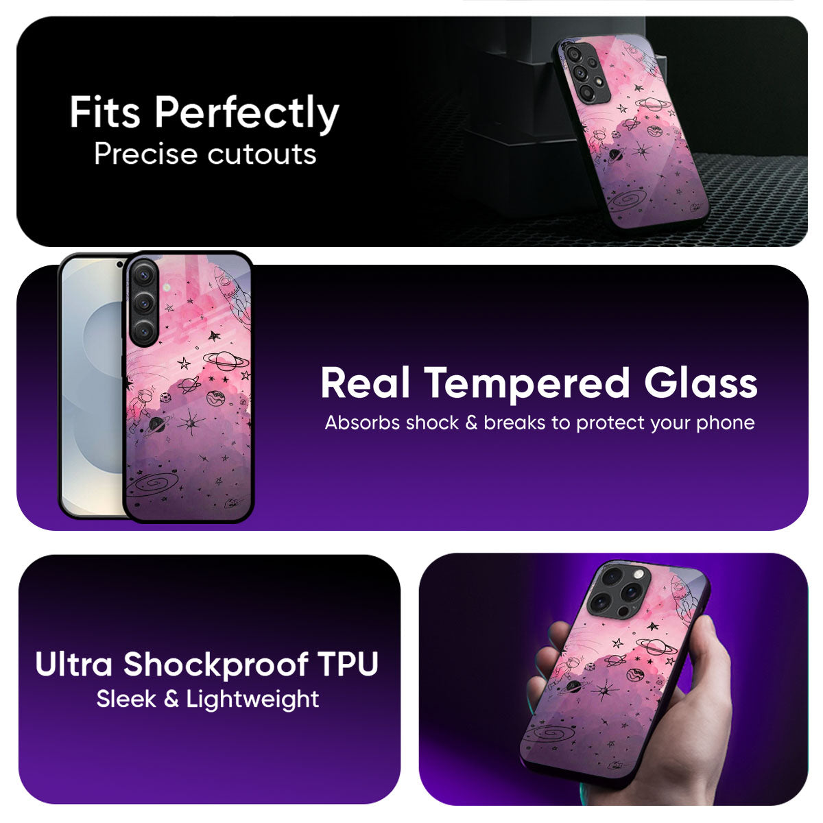 Space Doodles Glass Case