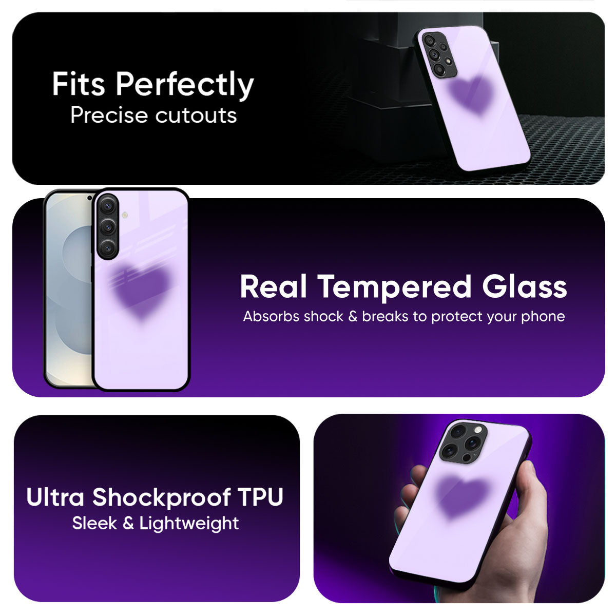 Violet Valentine Glass Case