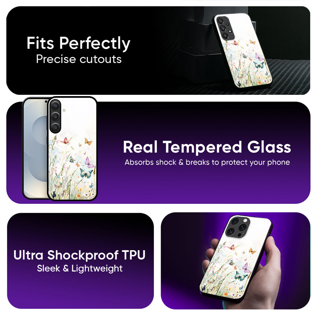 Fluttering Dreams Glass Case
