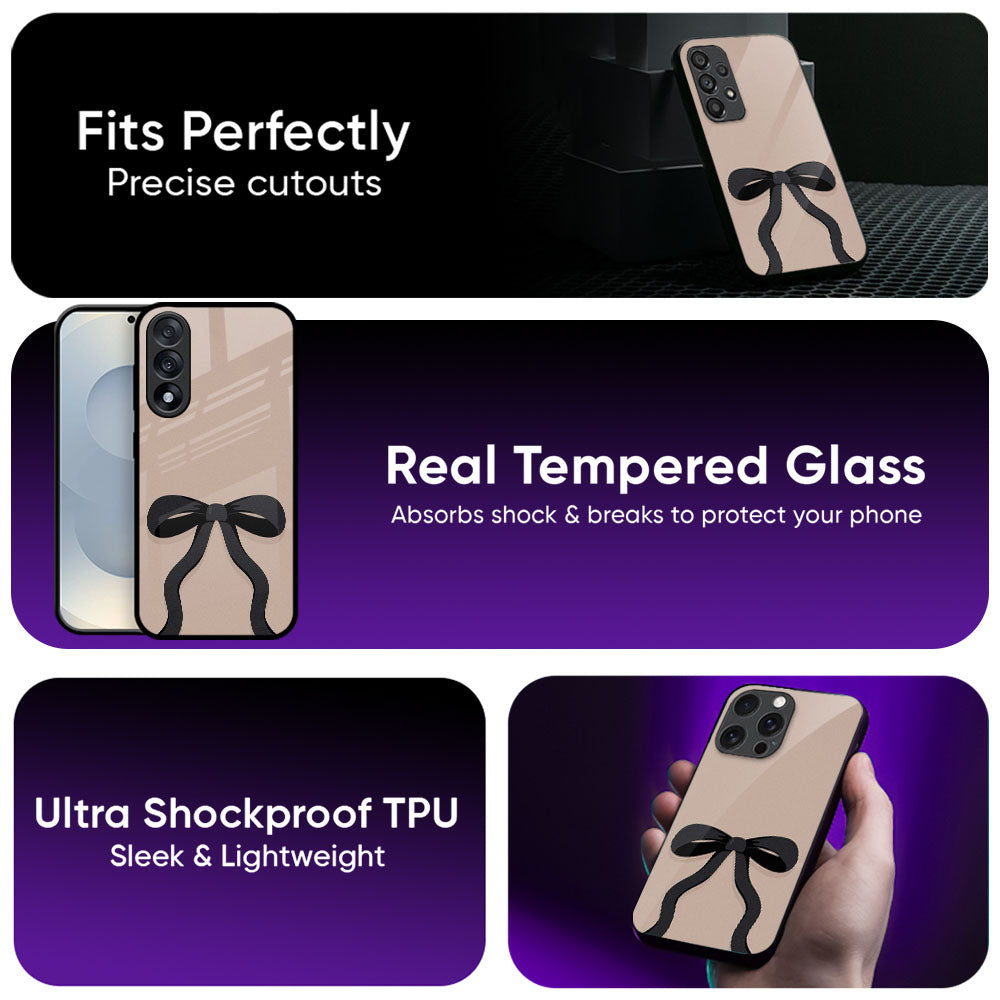 Black Bow Glass Case