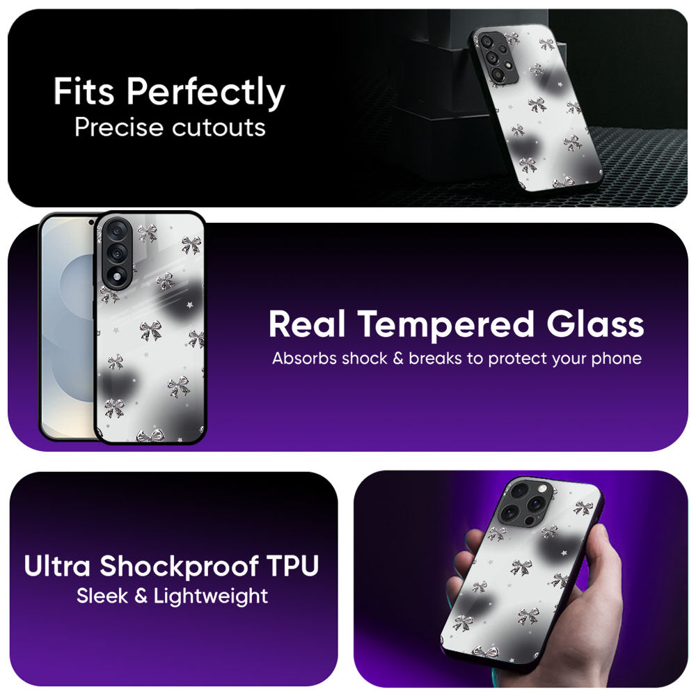 Silver Bows Glass Case