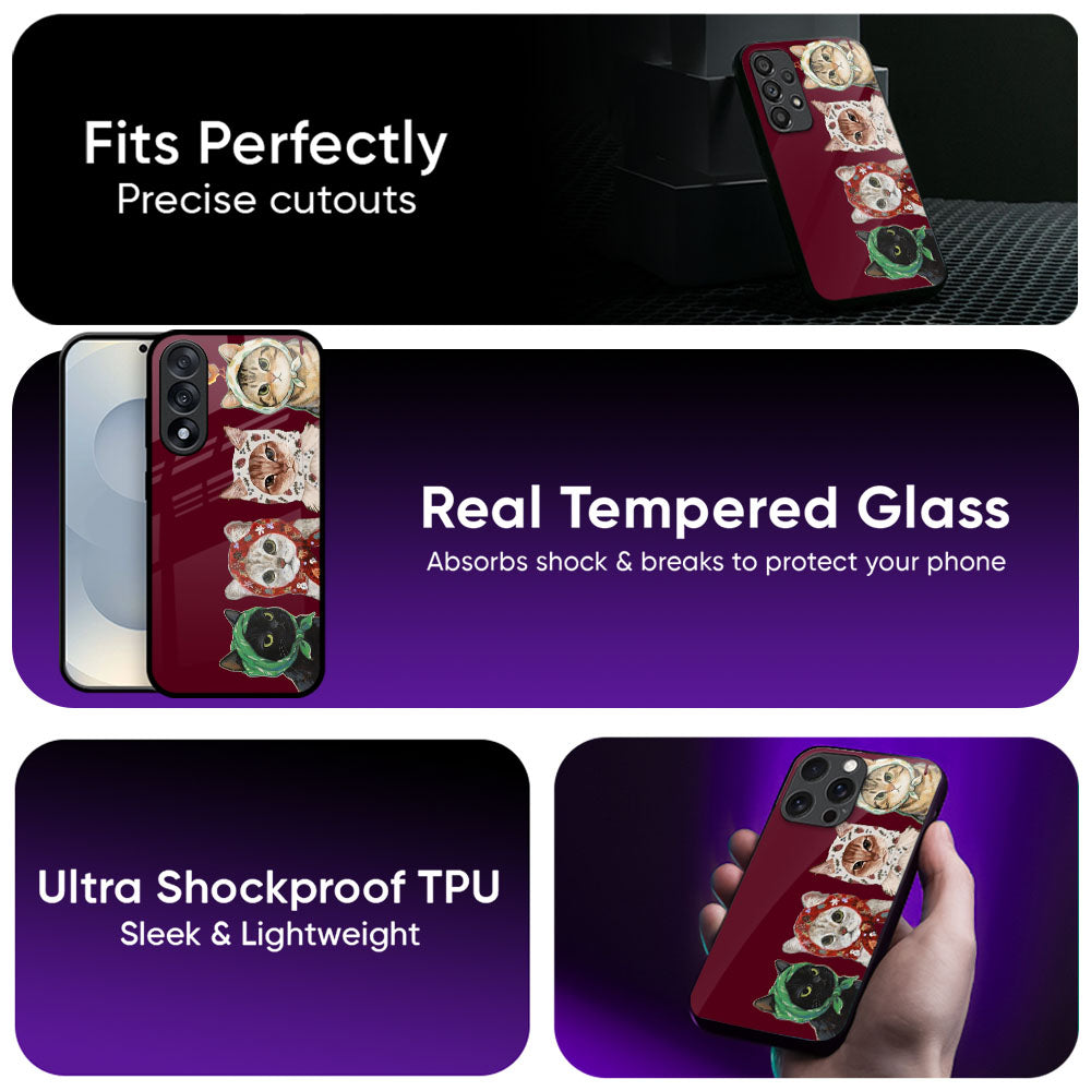 Cute Cats Glass Case