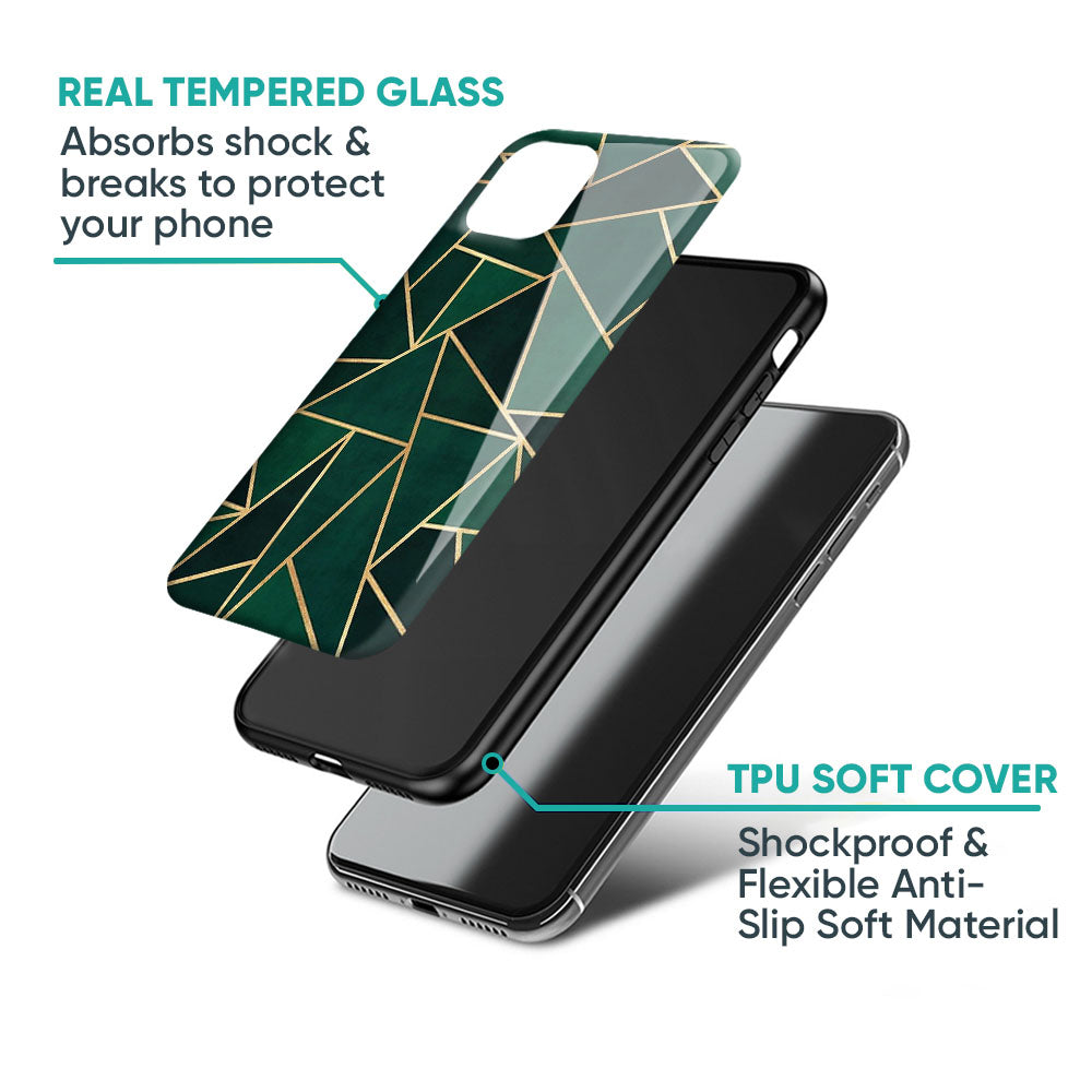 Abstract Green Glass Case For Nothing Phone 3a