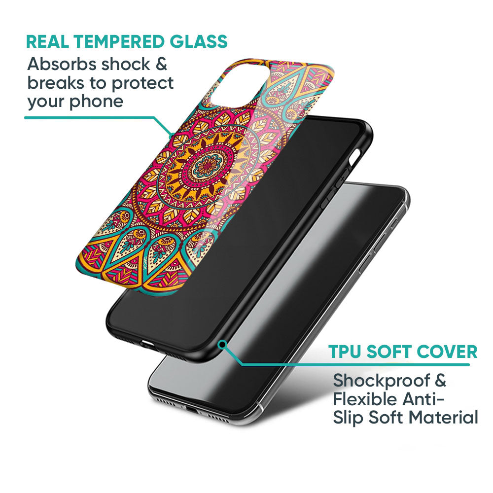 Elegant Mandala Glass Case for Samsung Galaxy M56 5G