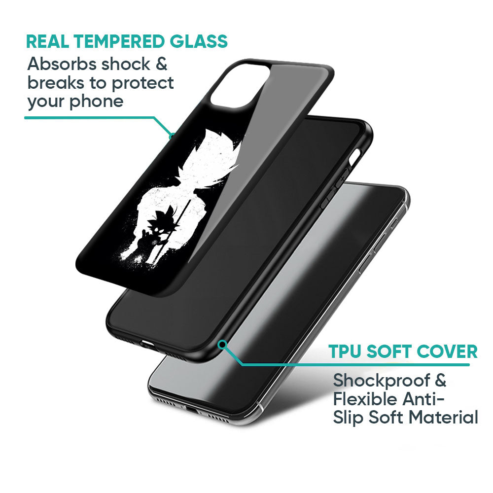 Monochrome Goku Glass Case for Samsung Galaxy A57 5G