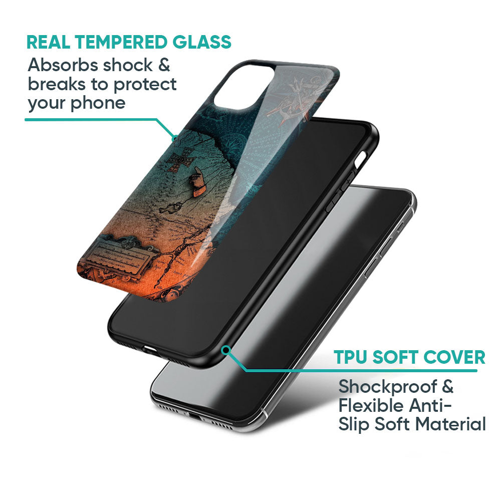 Geographical Map Glass Case for Samsung Galaxy S26 Ultra 5G