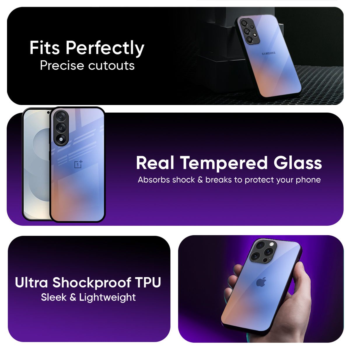 Blue Aura Glass Case