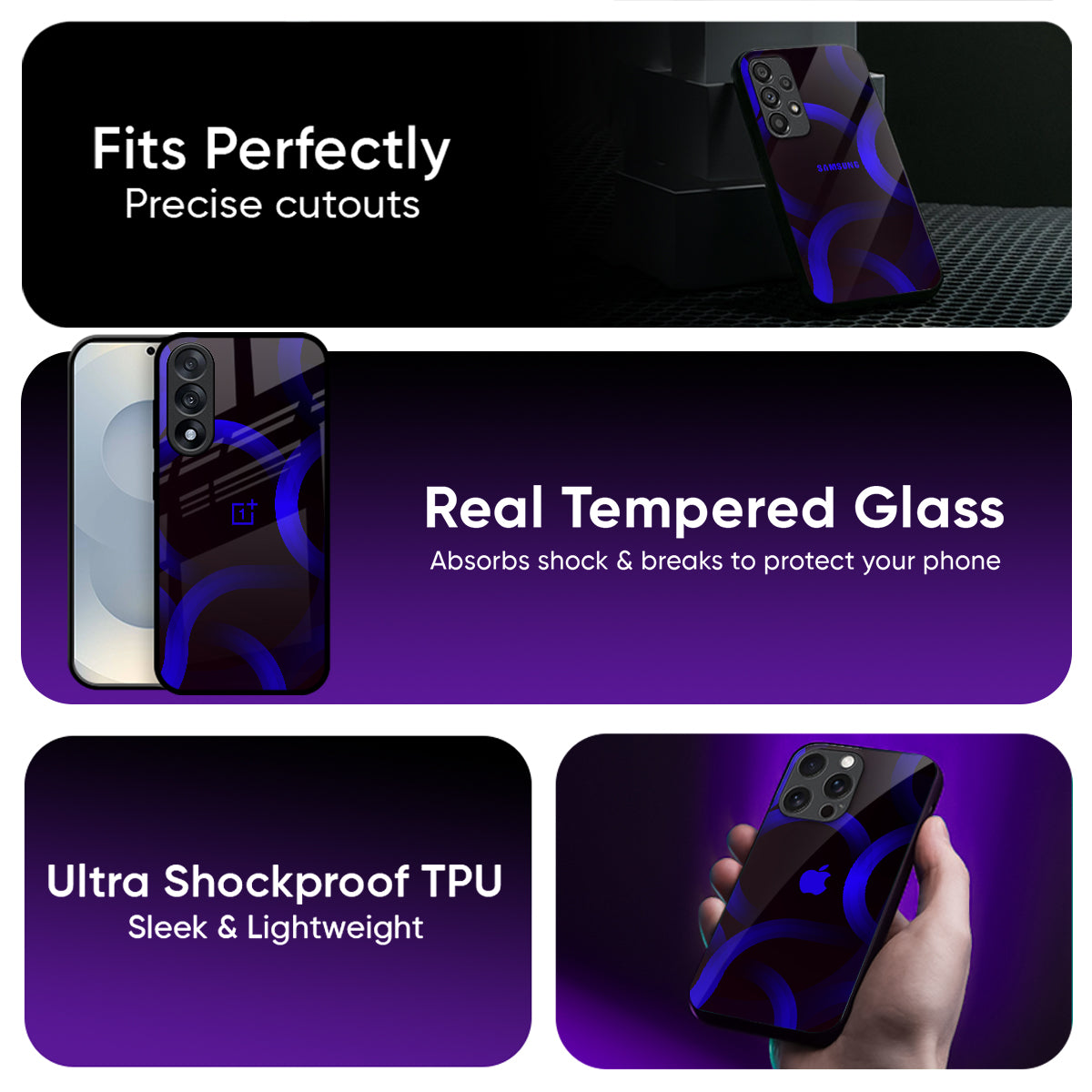 Blue Ring Light Glass Case