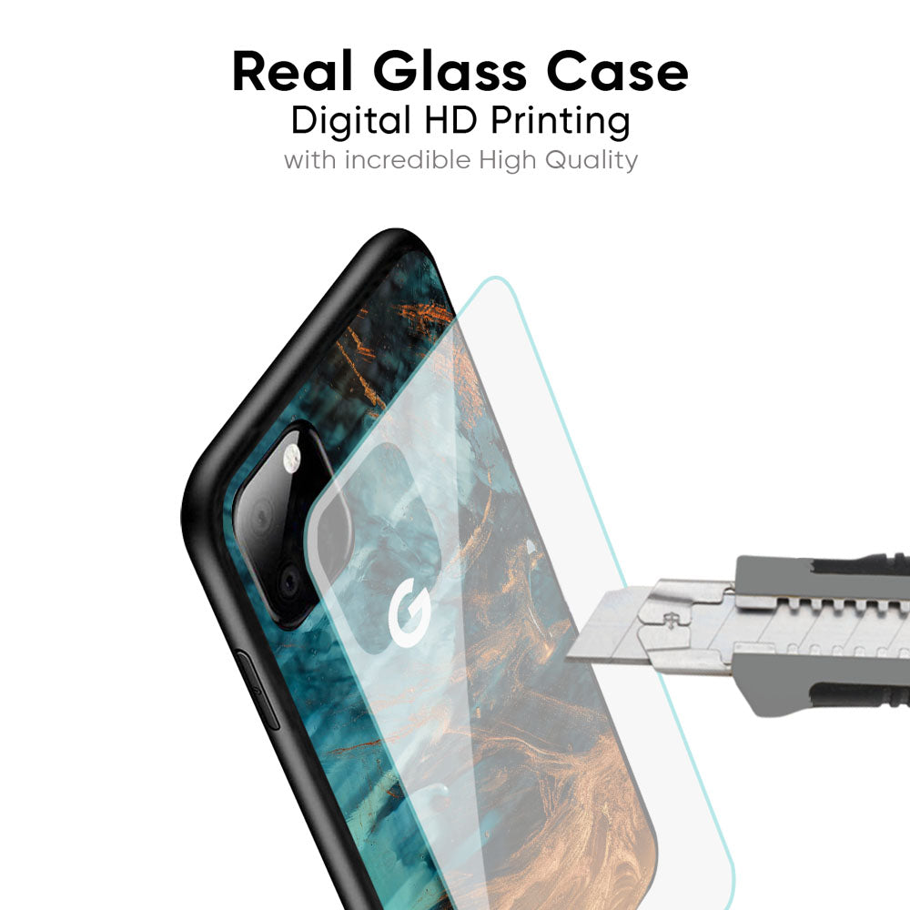 Golden Splash Glass Case for Google Pixel 9 Pro XL