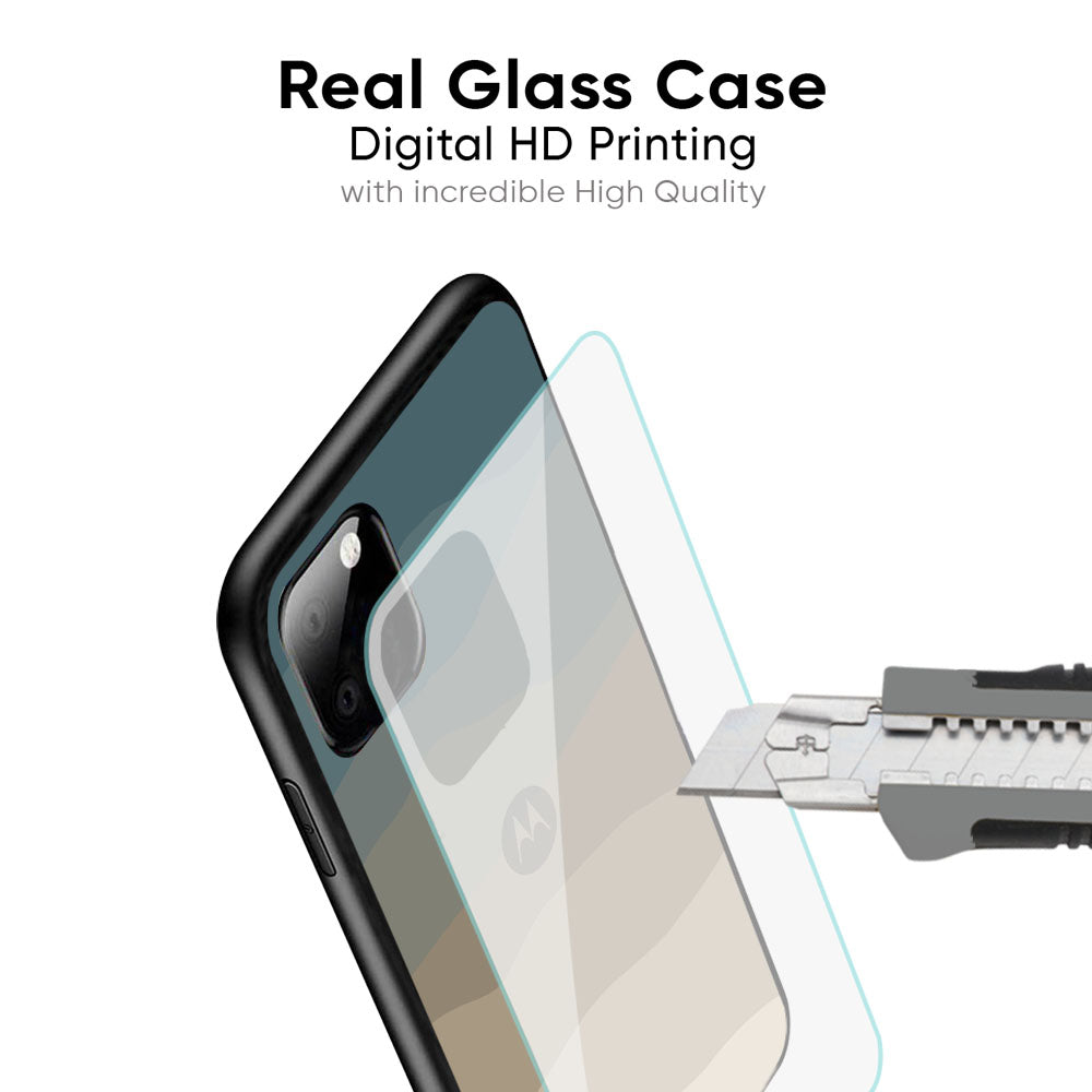 Abstract Mountain Pattern Glass Case for Motorola Edge 50 Pro 5G