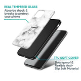 Satin White Marble Glass Case for Samsung Galaxy S25 FE 5G