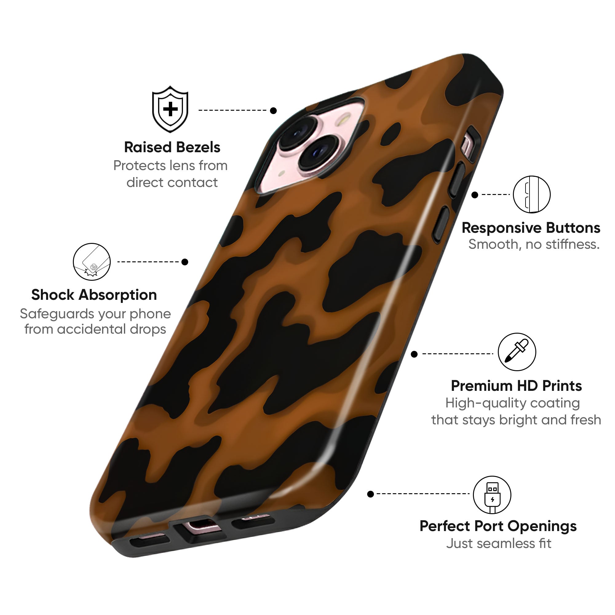 Brown Lava Tough Case