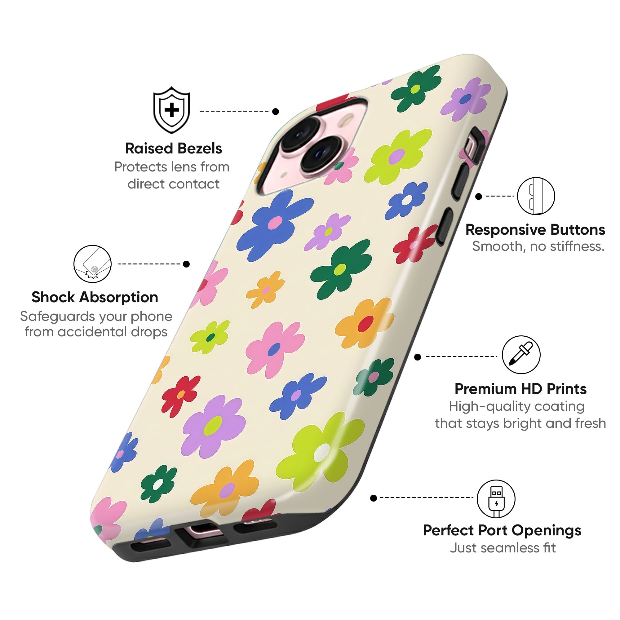 Rainbow Field Tough Case