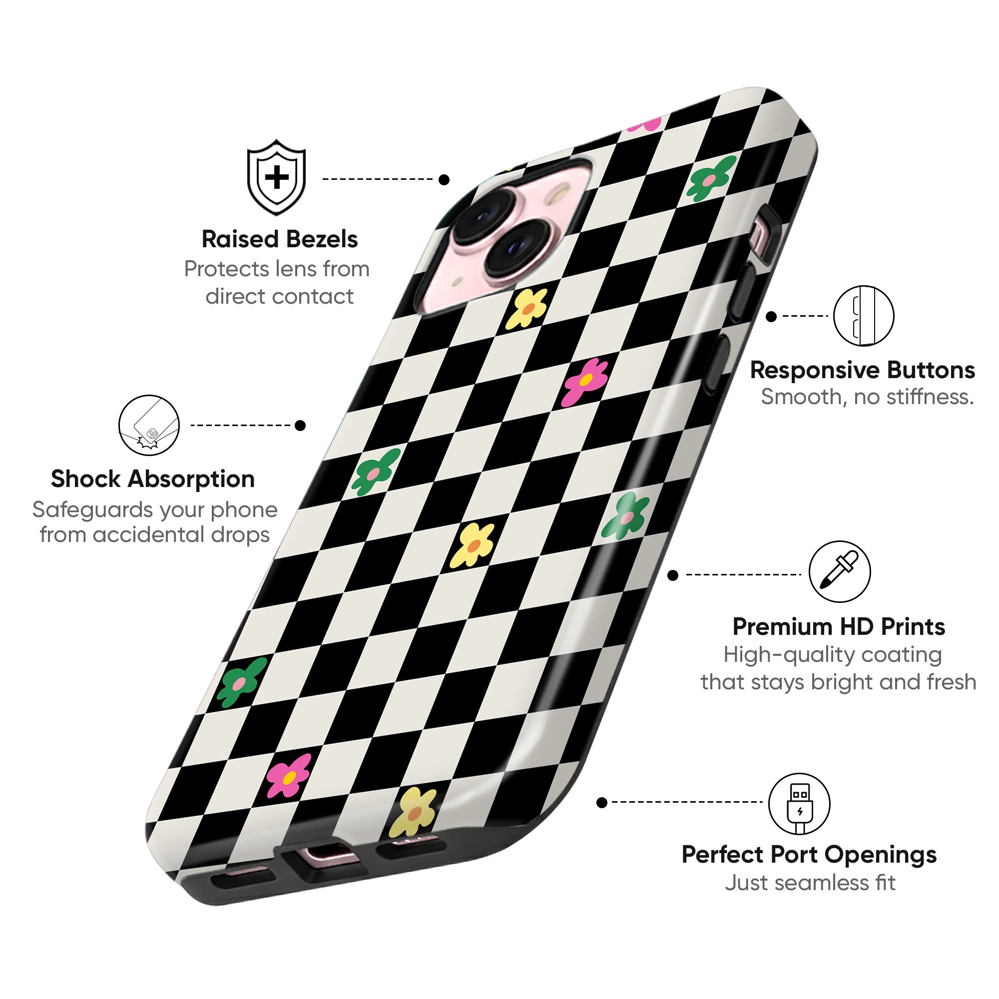 Flower Checkmate Tough Case