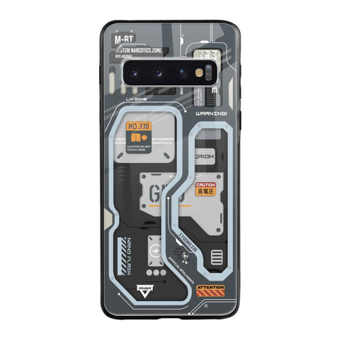Retro Futuristic Samsung Galaxy S10 Plus Glass Back Cover Online