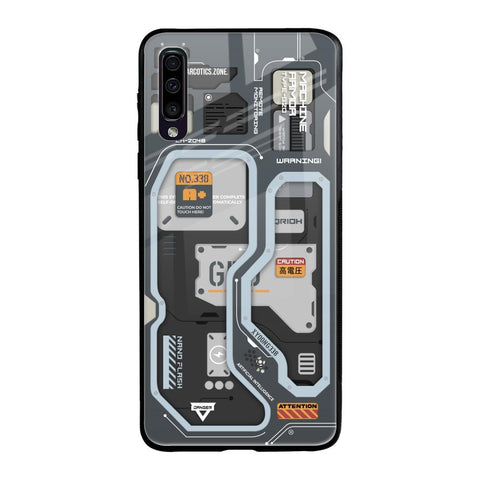 Retro Futuristic Samsung Galaxy A50 Glass Back Cover Online