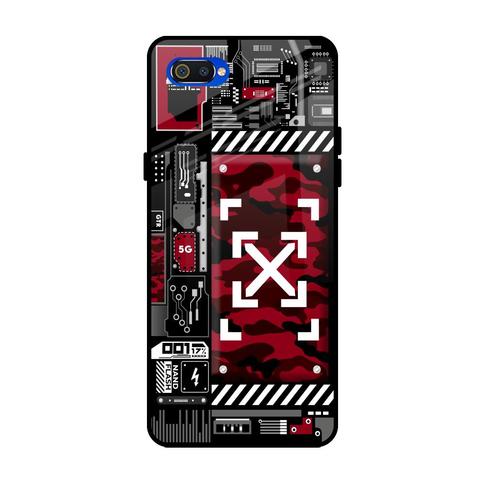 Technology Art Realme C2 Glass Back Cover Online
