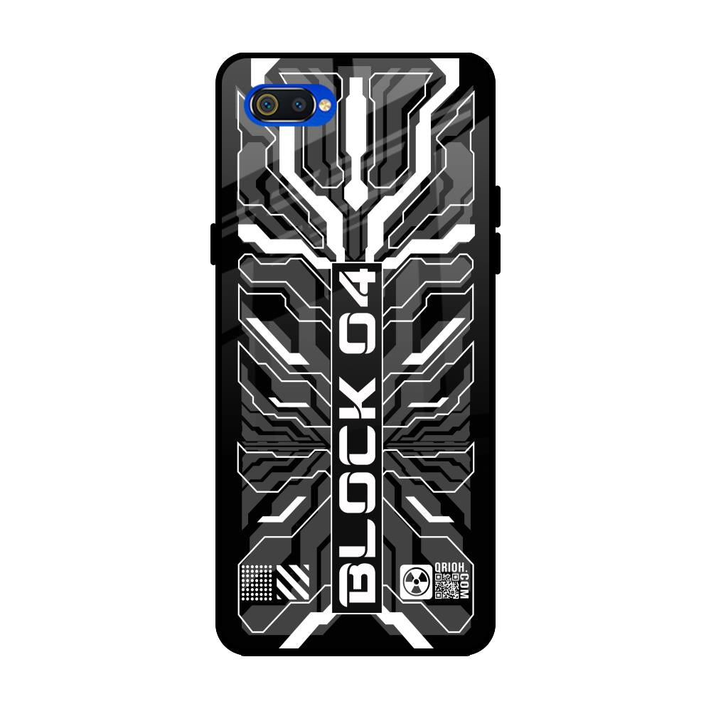 Monochrome Magic Realme C2 Glass Back Cover Online