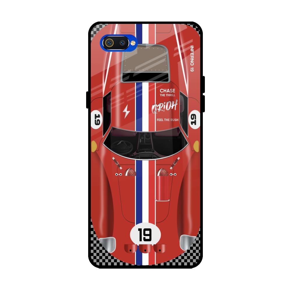 Racing Vintage Realme C2 Glass Back Cover Online