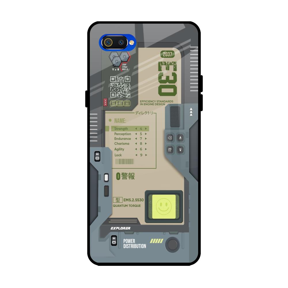 Art Station Realme C2 Glass Back Cover Online