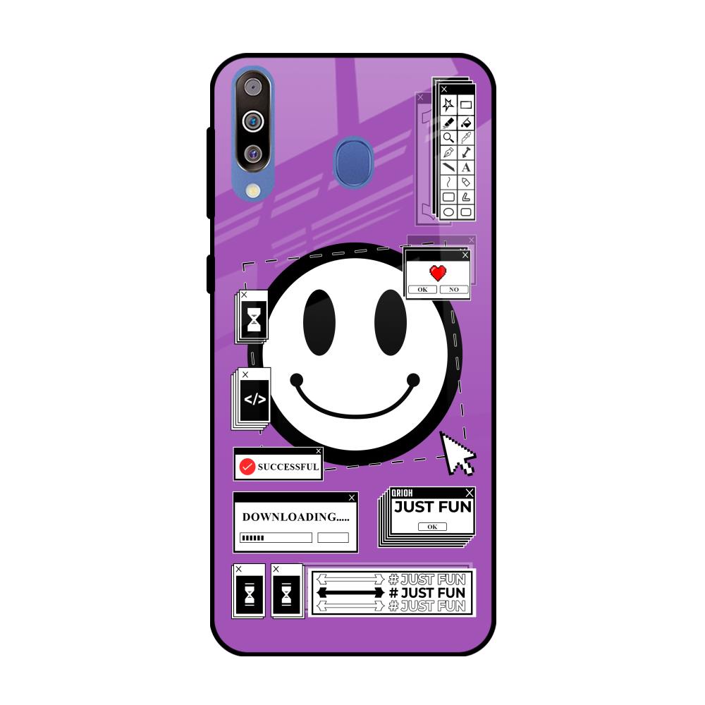 Code with Smile Samsung Galaxy M40 Glass Back Cover Online