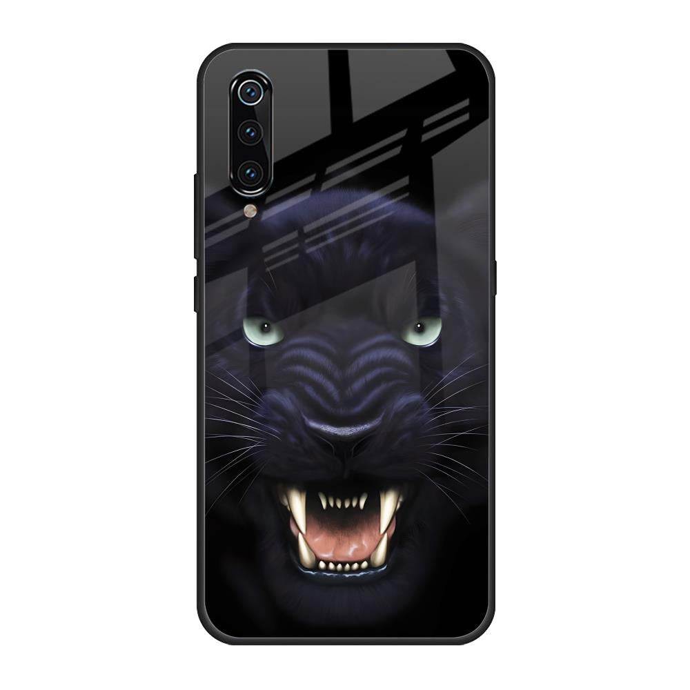 Angry Black Leopard Xiaomi Mi A3 Glass Back Cover Online