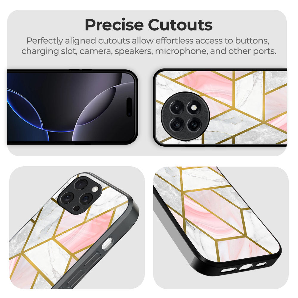 Geometrical Marble Glass Case